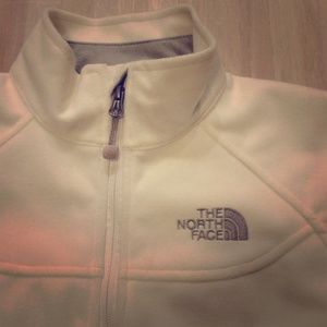 North Face White Fleece Jacket Windwall